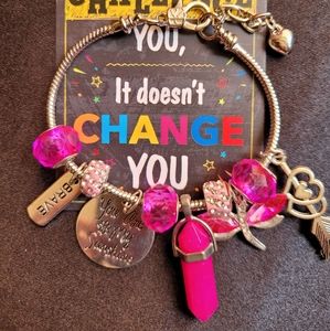 2 for 40 Silver rope Bullet Pendant charm bracelets.